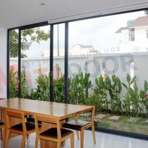 CỬA ĐI MỞ LÙA 2 RAY